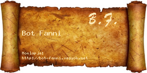 Bot Fanni névjegykártya