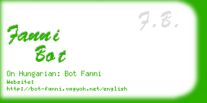 fanni bot business card